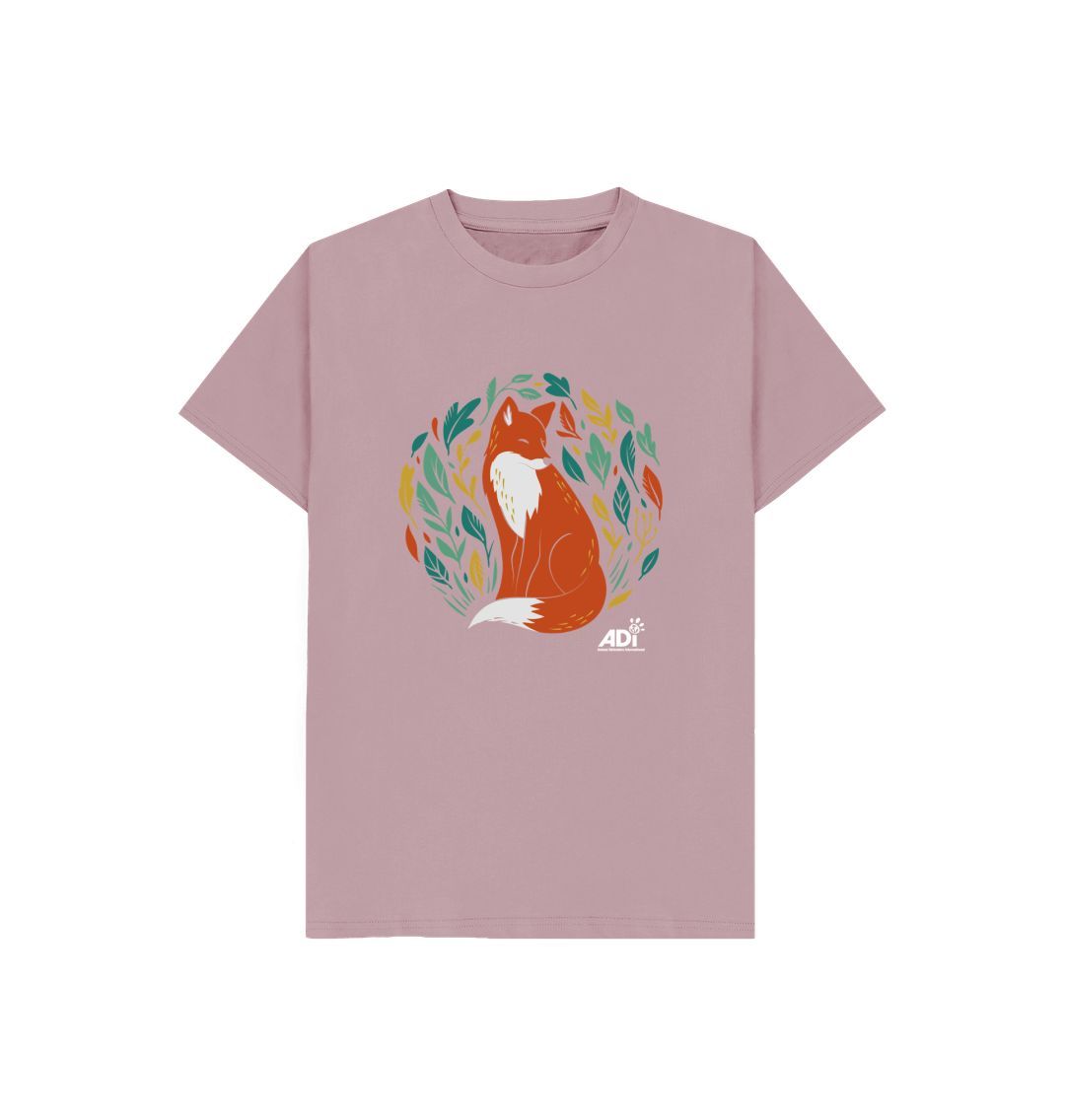 Mauve Autumn Fox Kids T-shirt