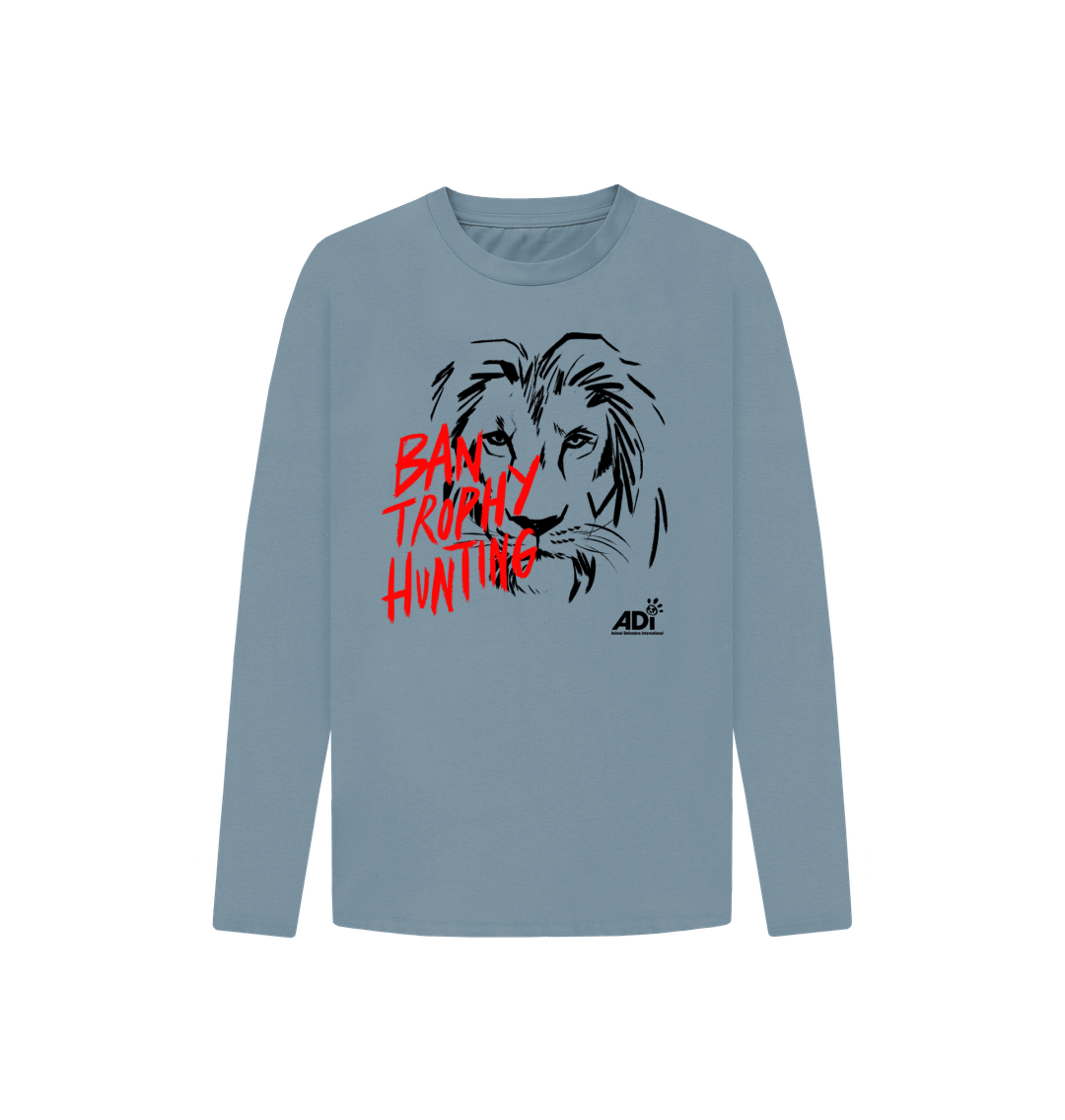 Stone Blue Printed Kids T-Shirt Front