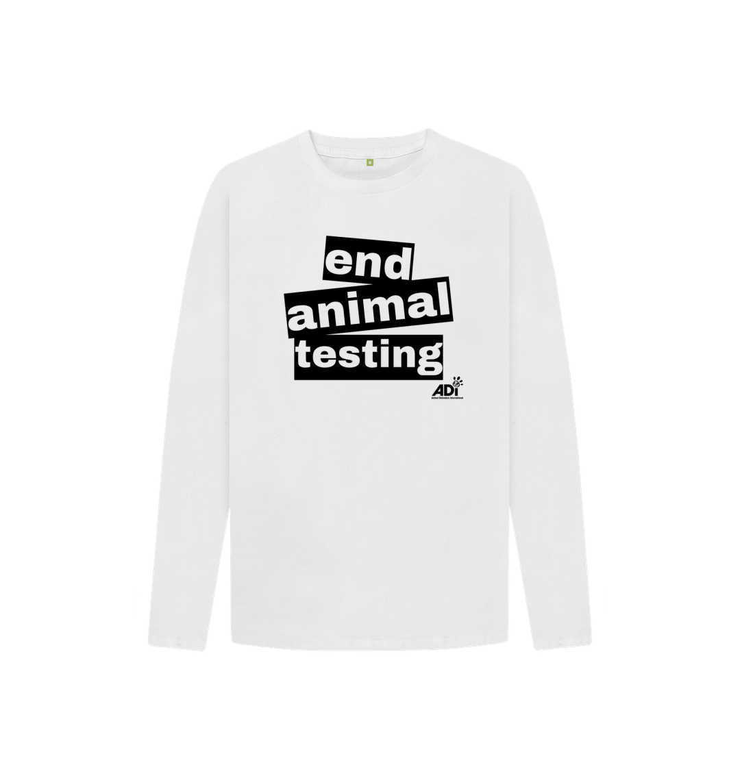 White End Animal Testing Kids Long-Sleeved T-Shirt