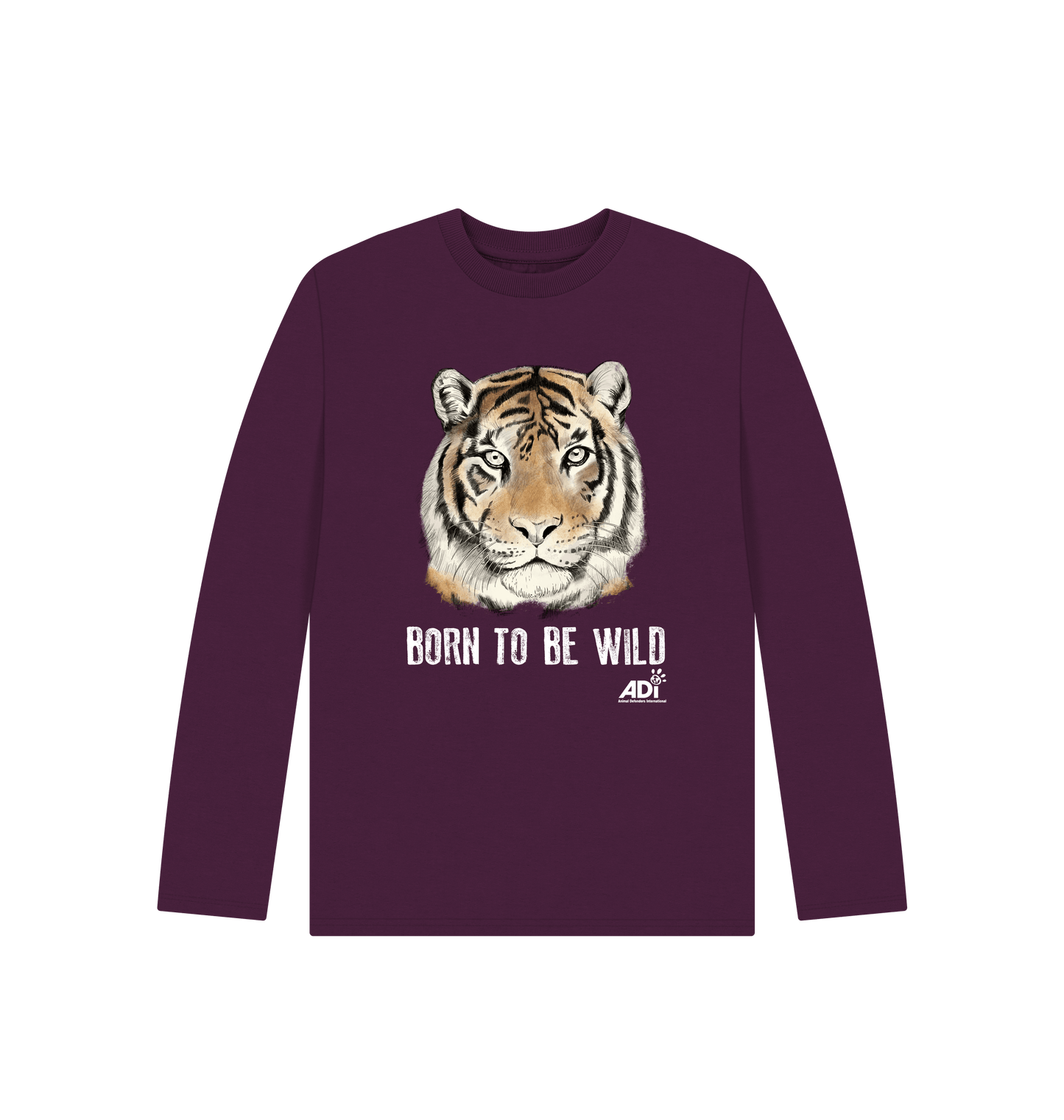 Purple Printed Kids T-Shirt Front