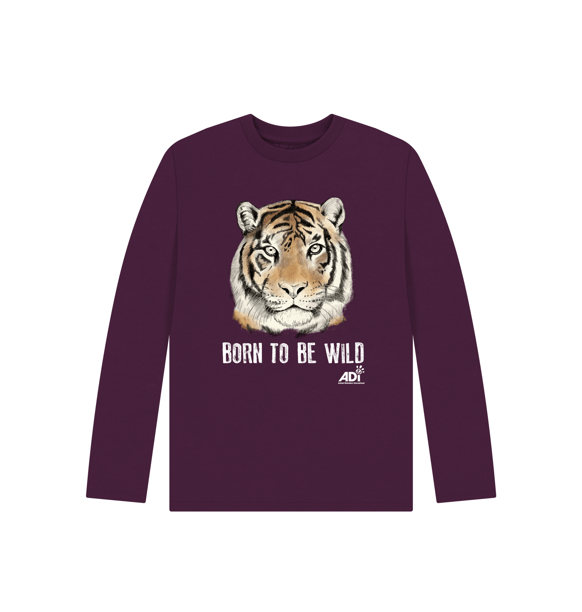 Purple Printed Kids T-Shirt Front