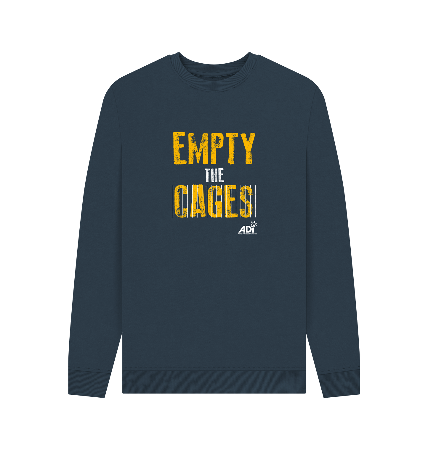 Navy Blue Printed Sweater Front