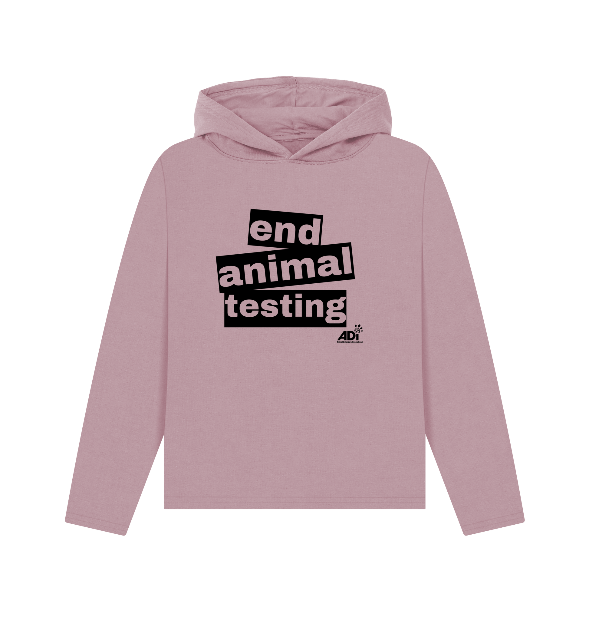 Mauve Printed Hoody Front