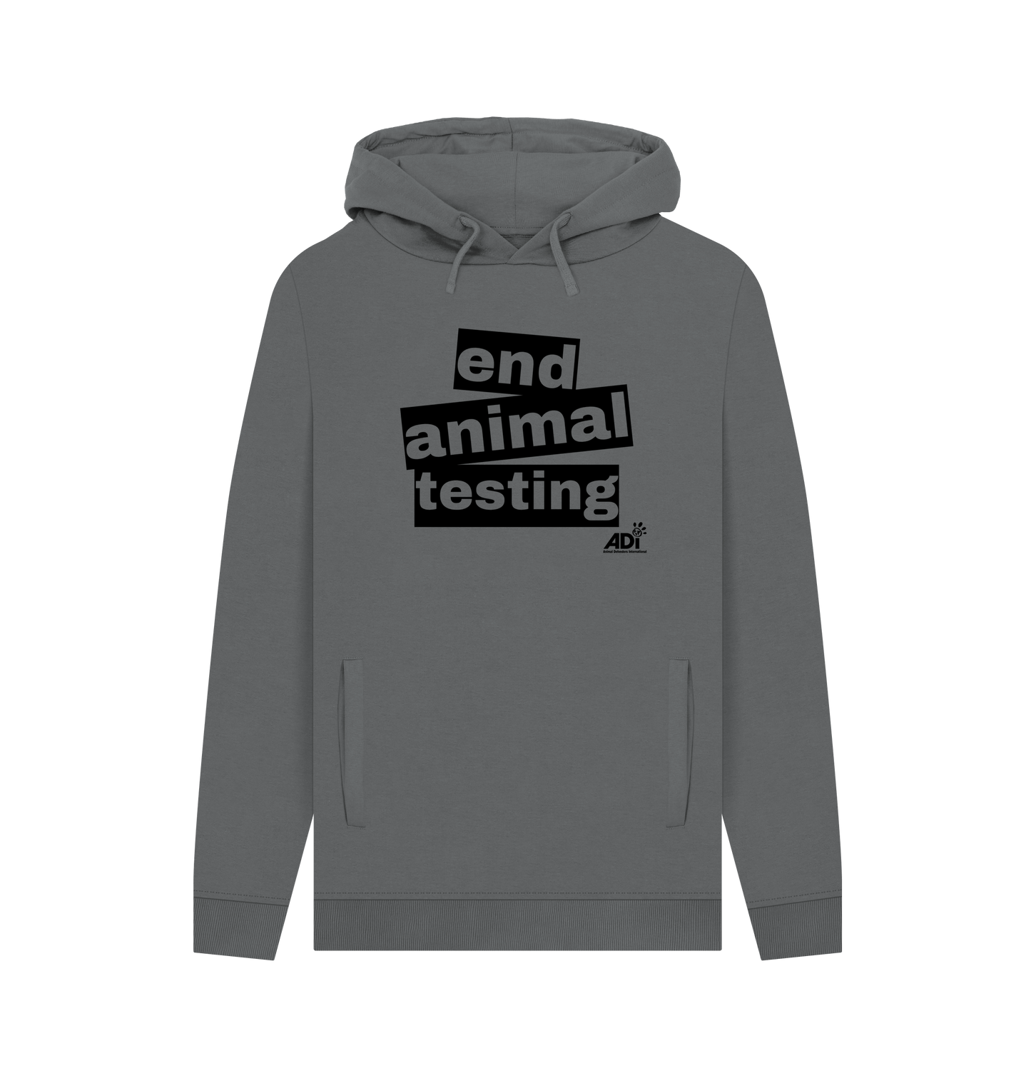 Slate Grey Printed Hoody Front