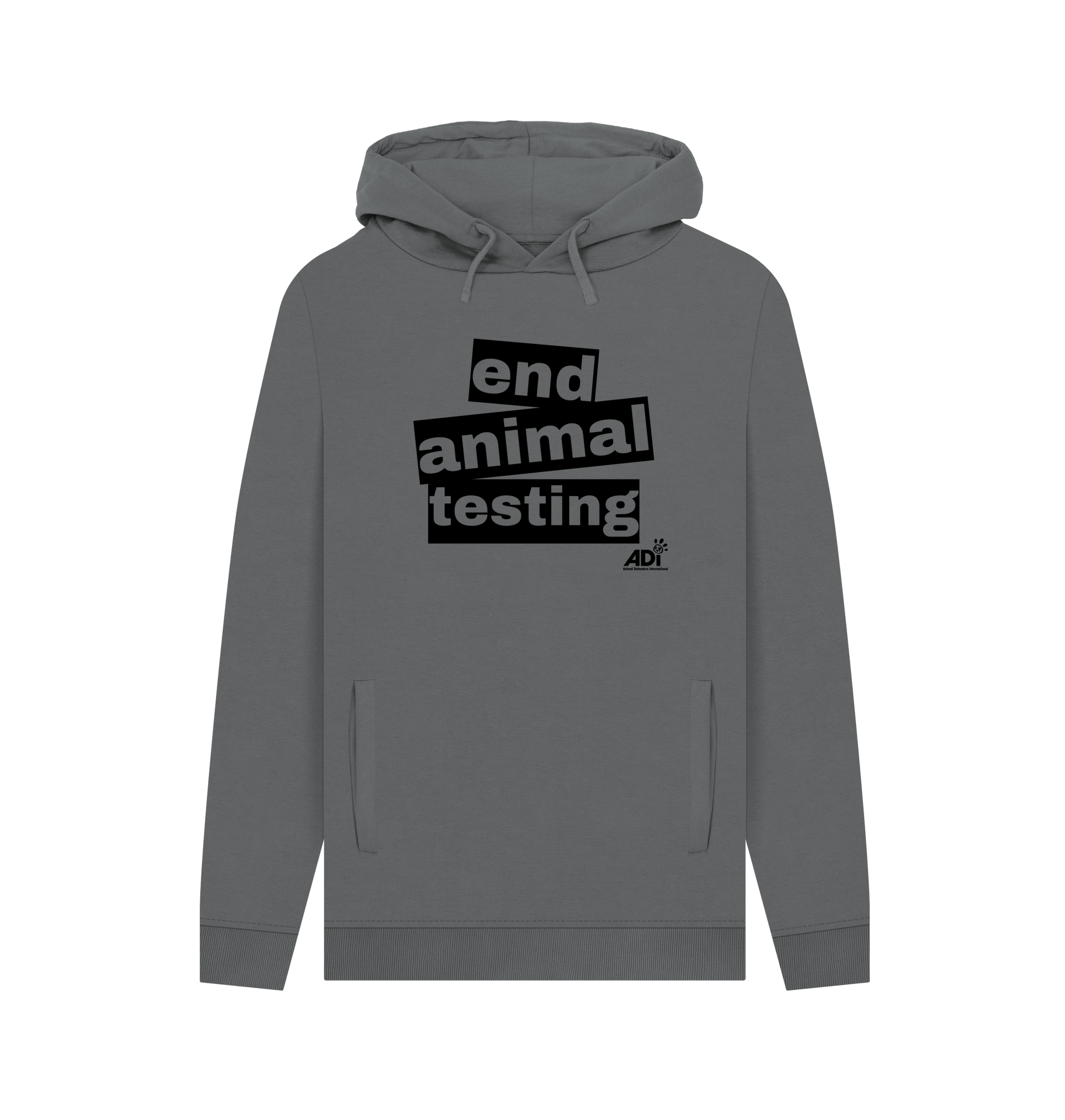 Slate Grey Printed Hoody Front