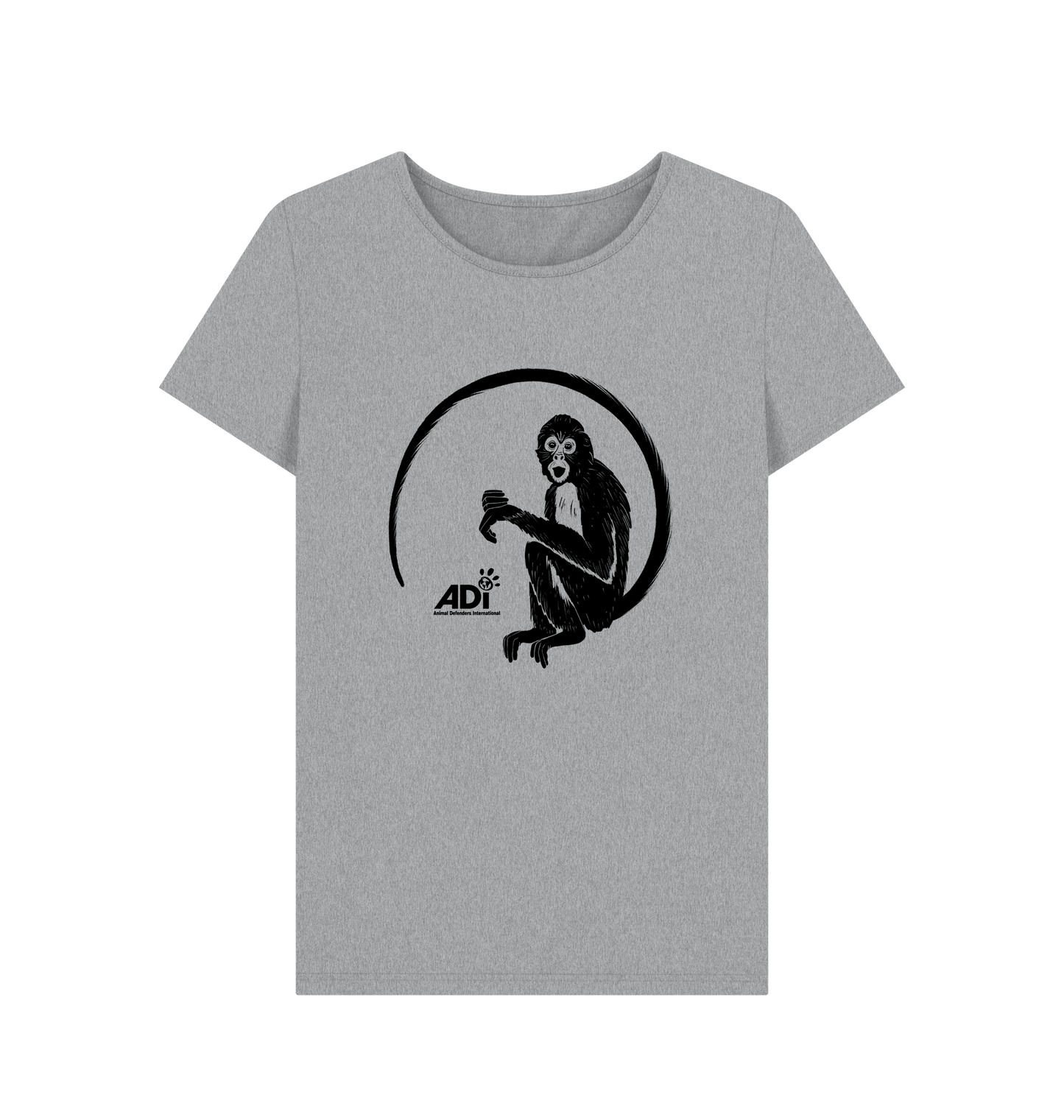 Athletic Grey Printed T-shirt Front