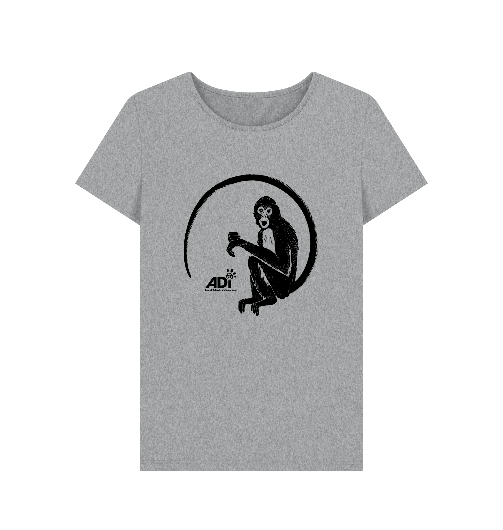 Athletic Grey Printed T-shirt Front