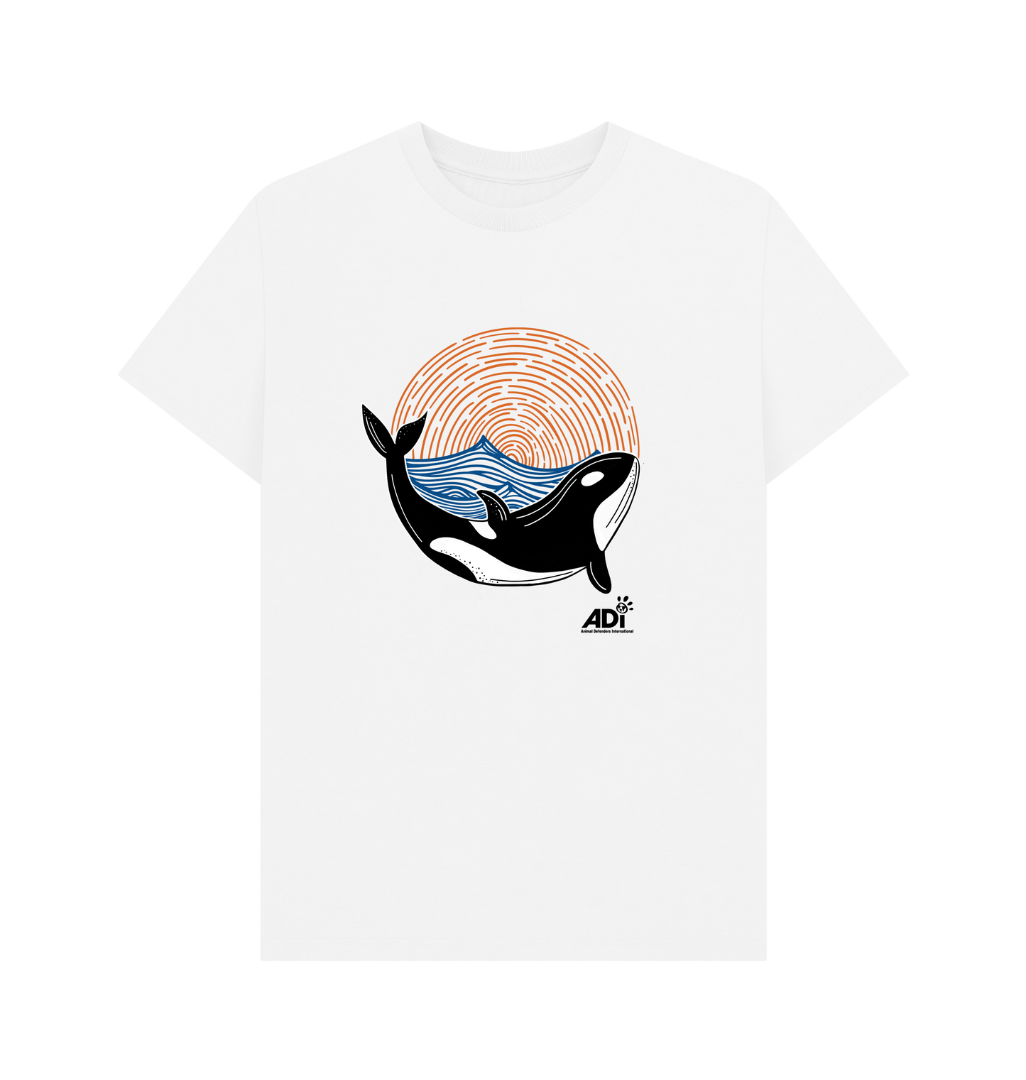 White Printed T-shirt Front