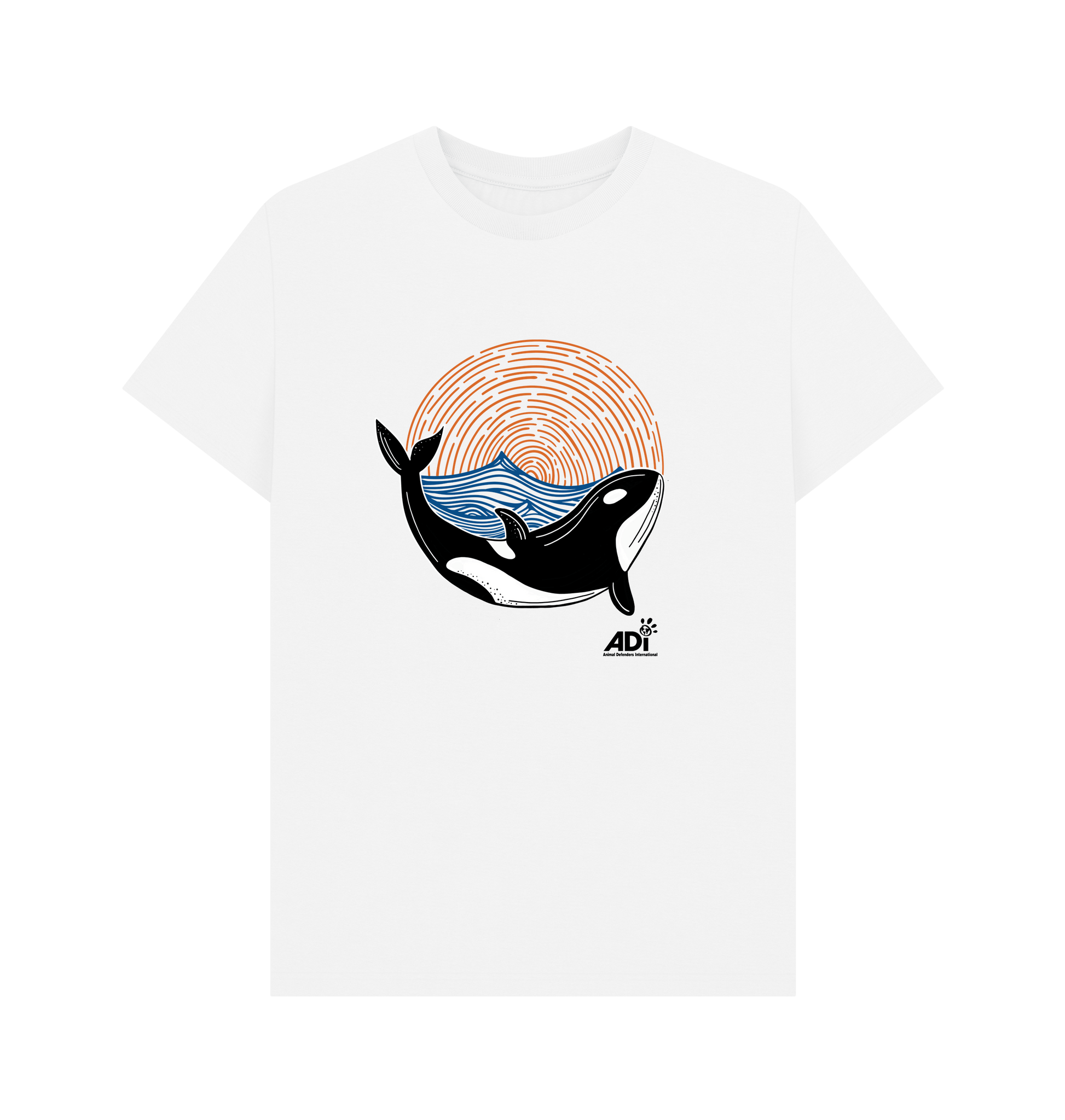 White Printed T-shirt Front