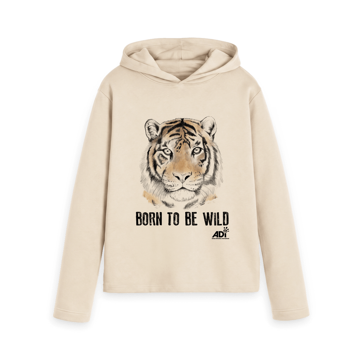 Oat Printed Hoody Front
