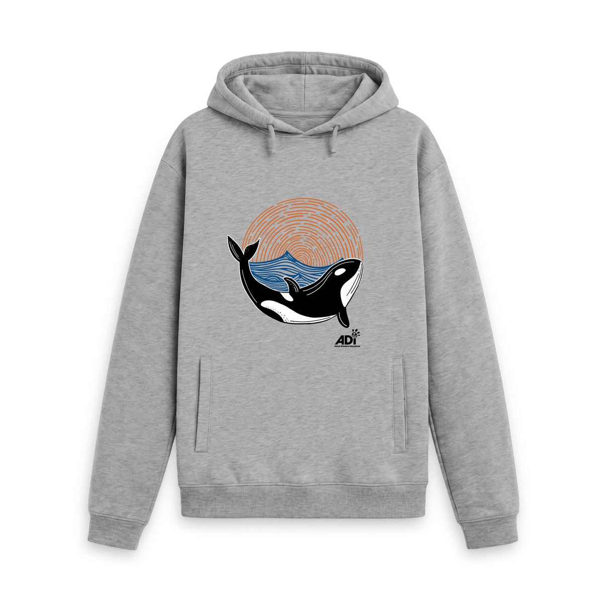 Light Heather Printed Hoody Front