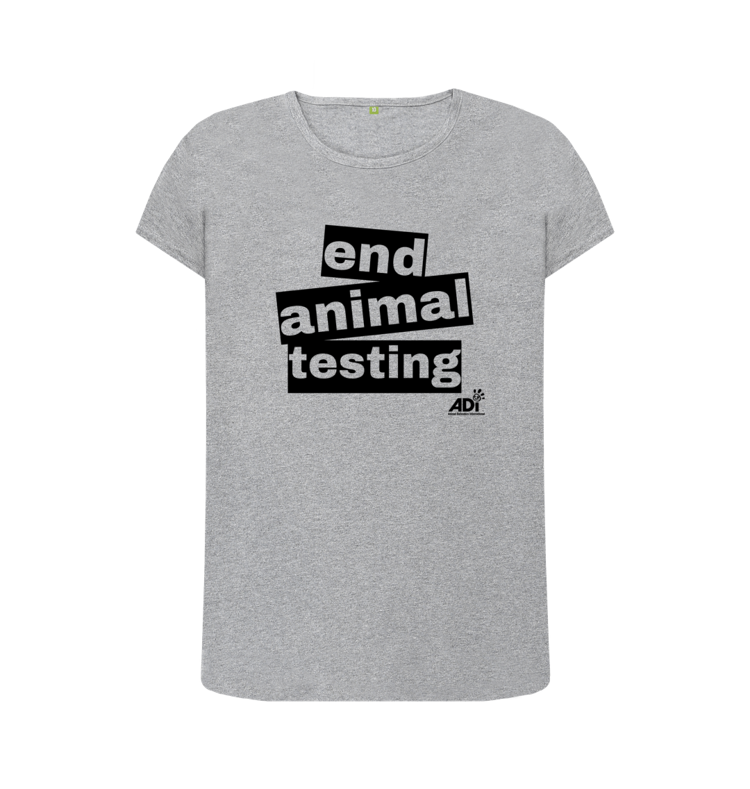 Athletic Grey end animal testing women's crewneck t-shirt