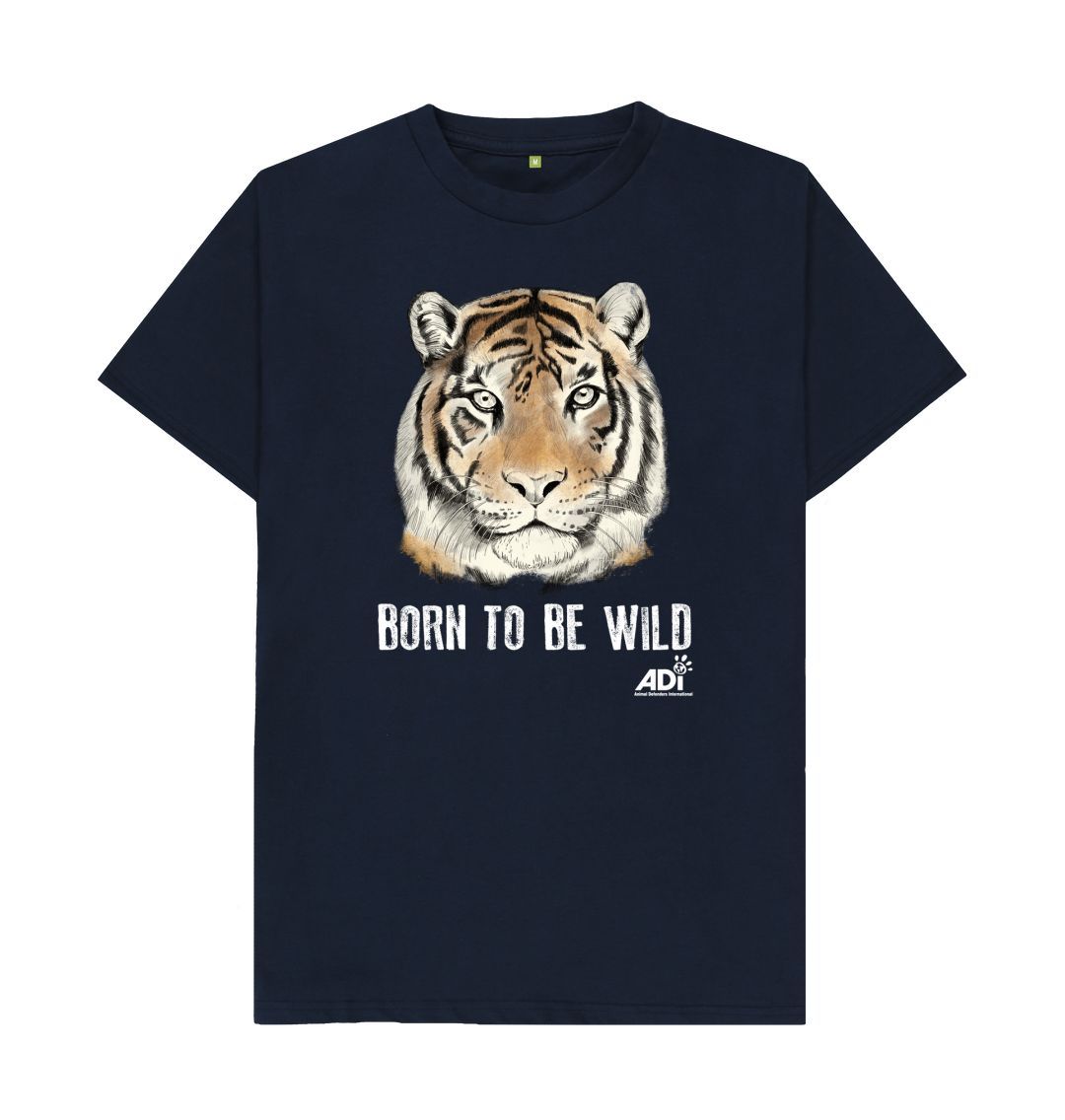 Navy Blue Born to be Wild Men\u2019s Dark T-shirt