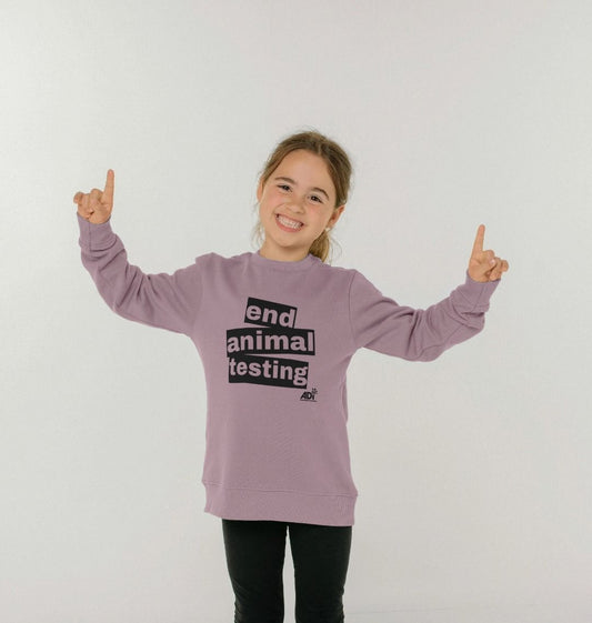 End Animal Testing Kids Sweatshirt