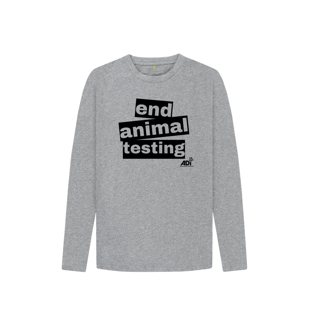 Athletic Grey End Animal Testing Kids Long-Sleeved T-Shirt