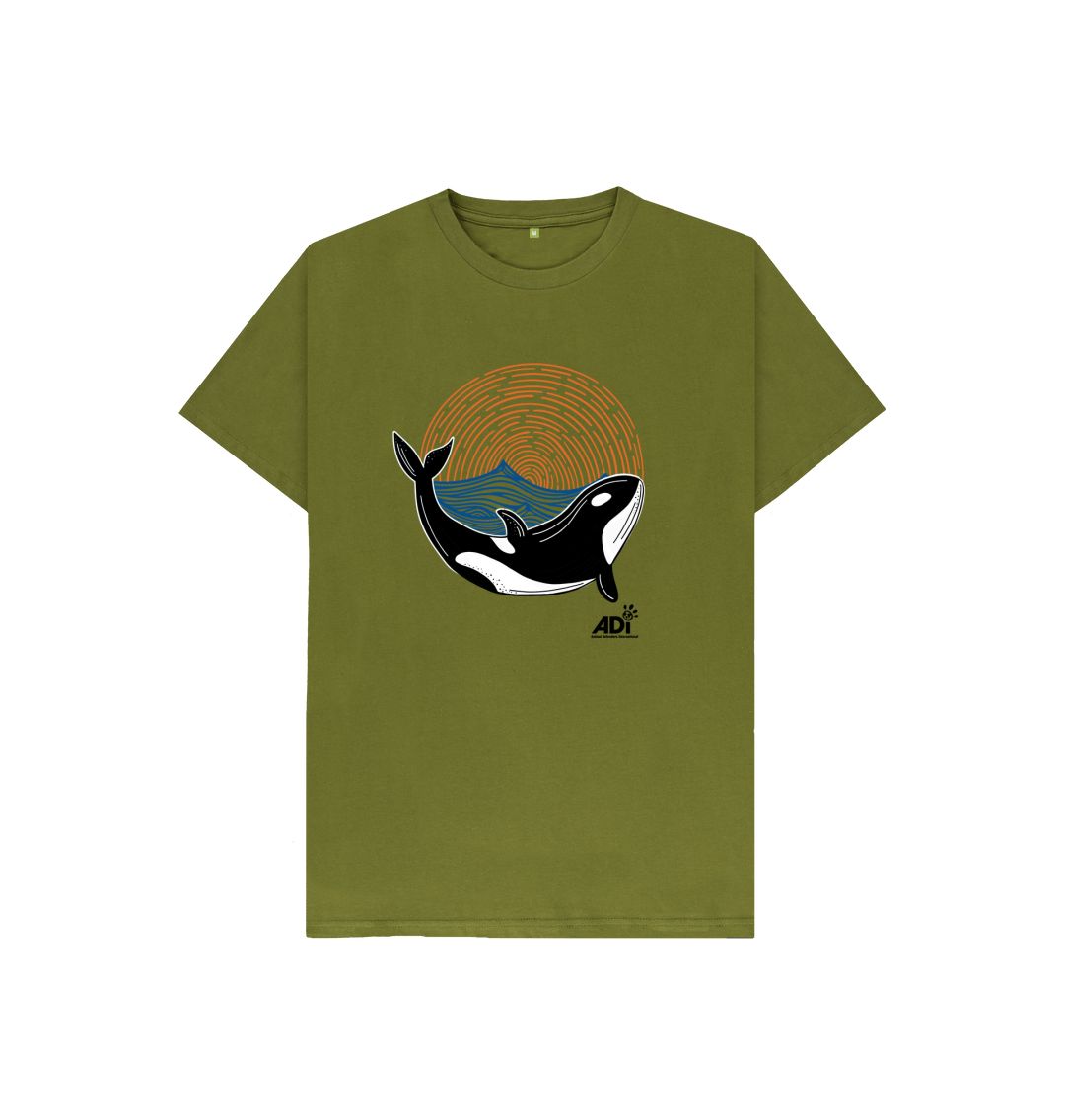 Moss Green Orca Kids T-shirt