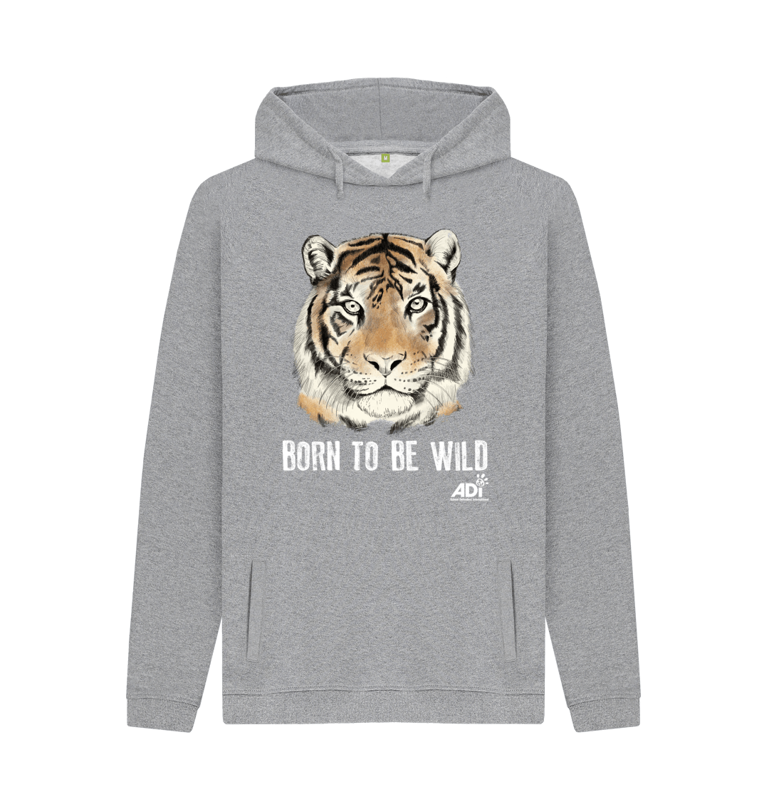 Light Heather Born To Be Wild Dark Men\u2019s Hoody