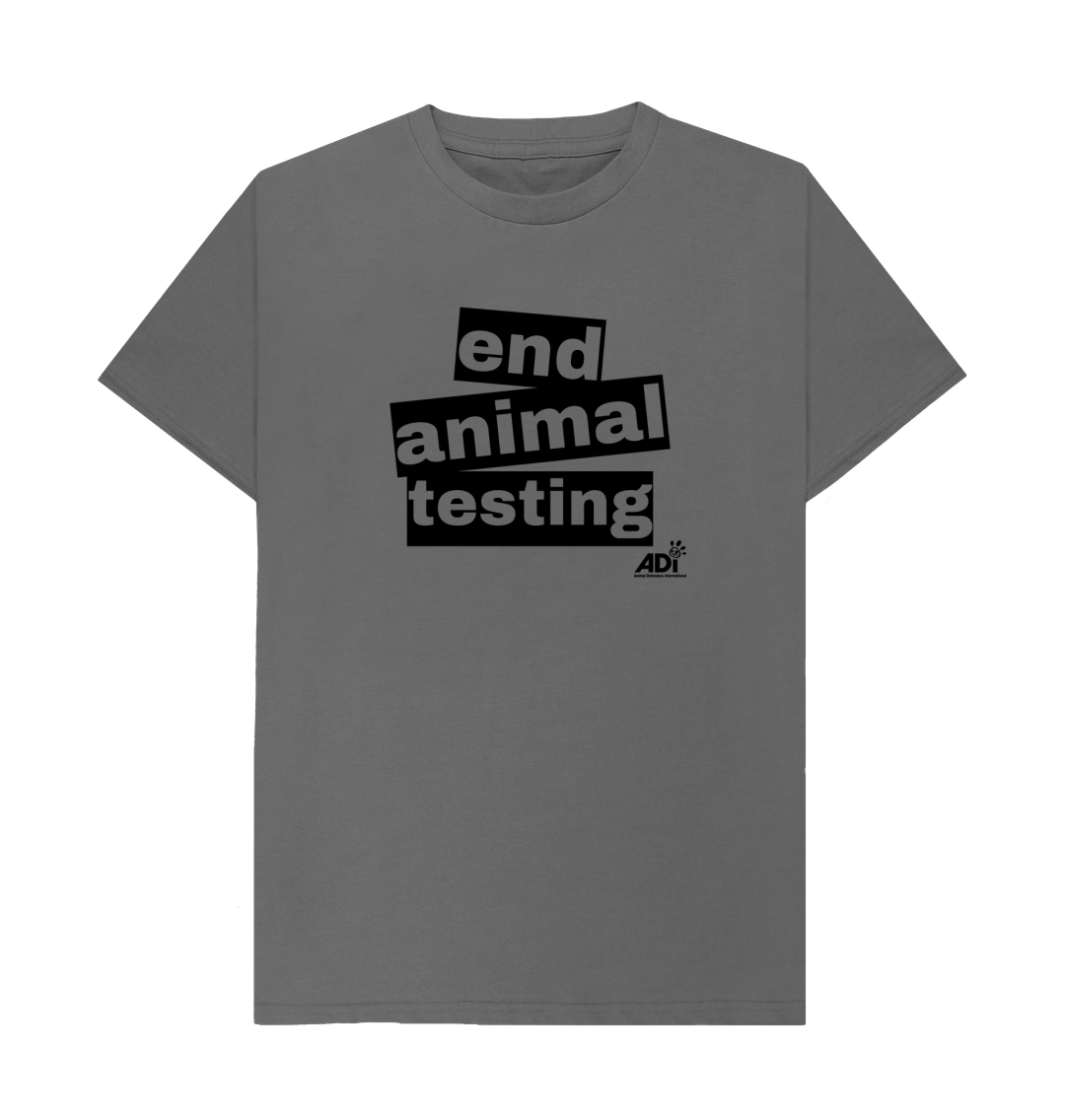 Slate Grey End Animal Testing Men's T-Shirt