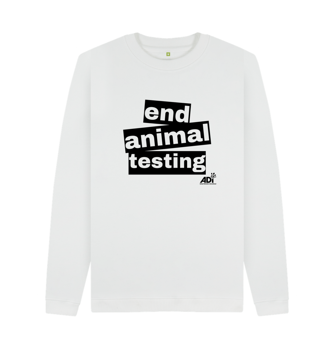 White End Animal Testing Men's Sweatshirt