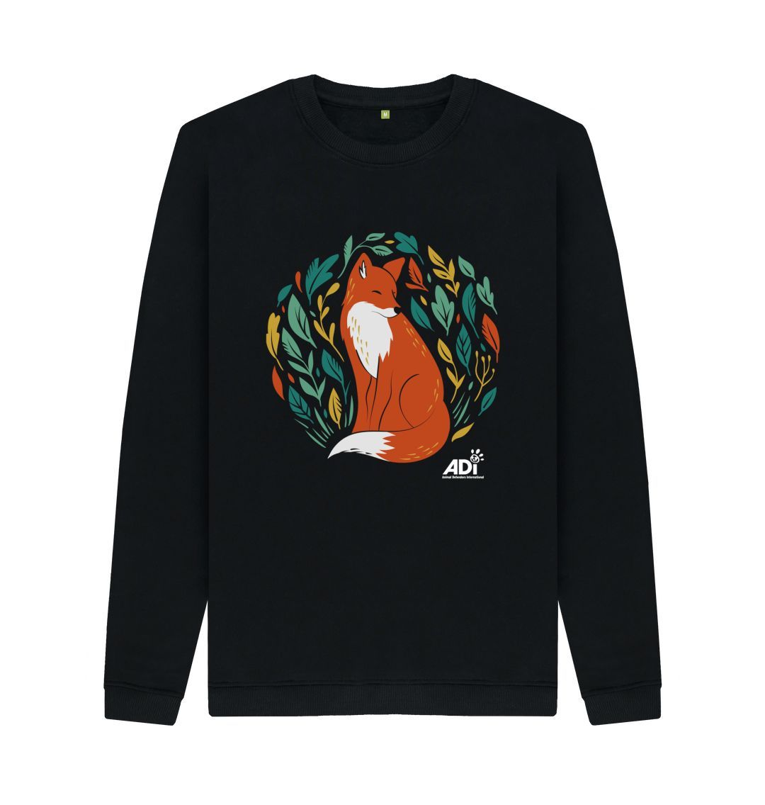 Black Autumn Fox Men\u2019s Sweatshirt