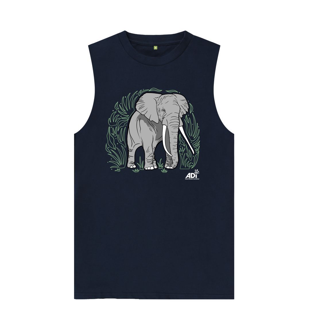 Navy Blue Elephant Men\u2019s Tank Top