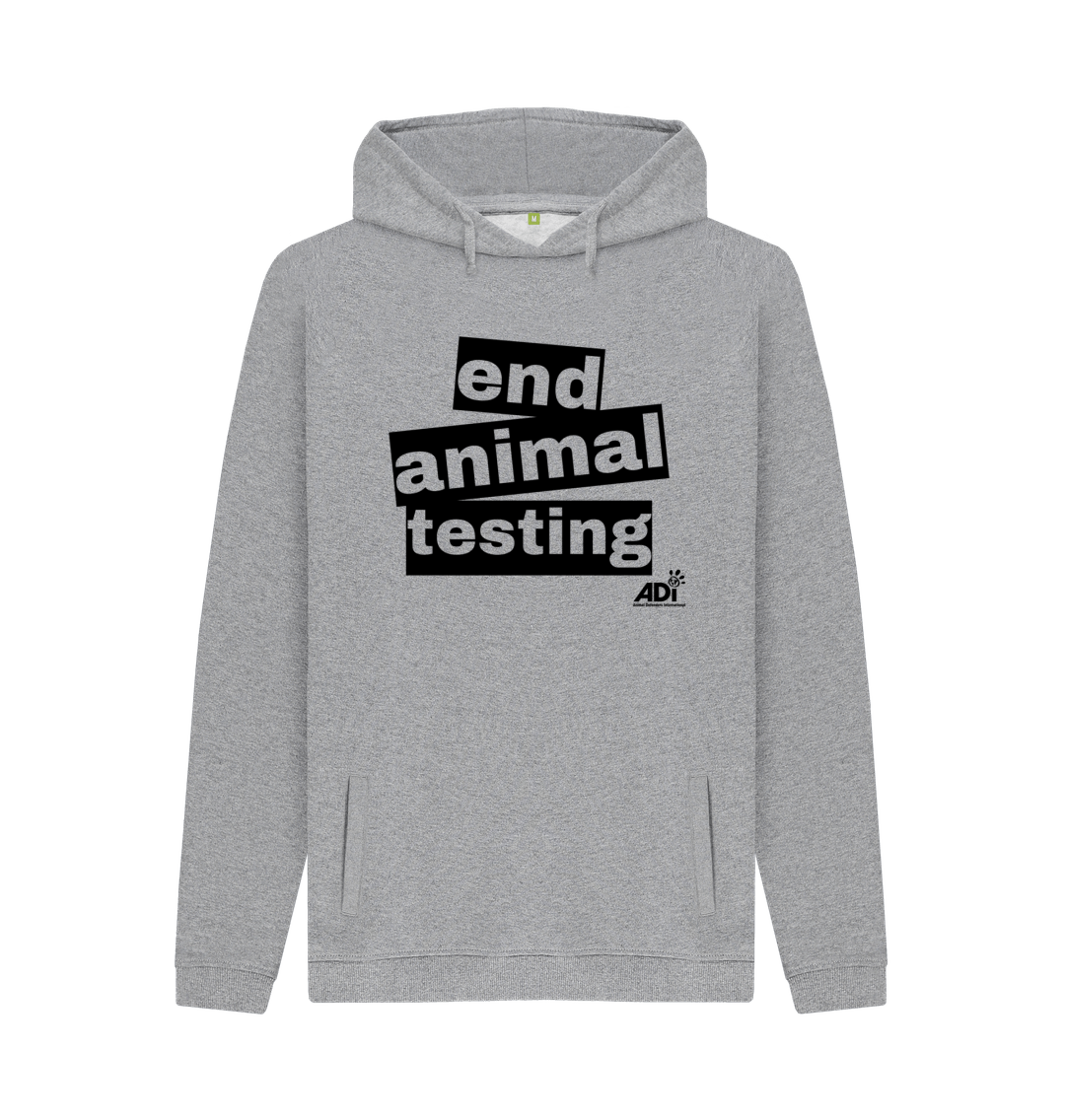 Light Heather End Animal Testing Men's Hoody