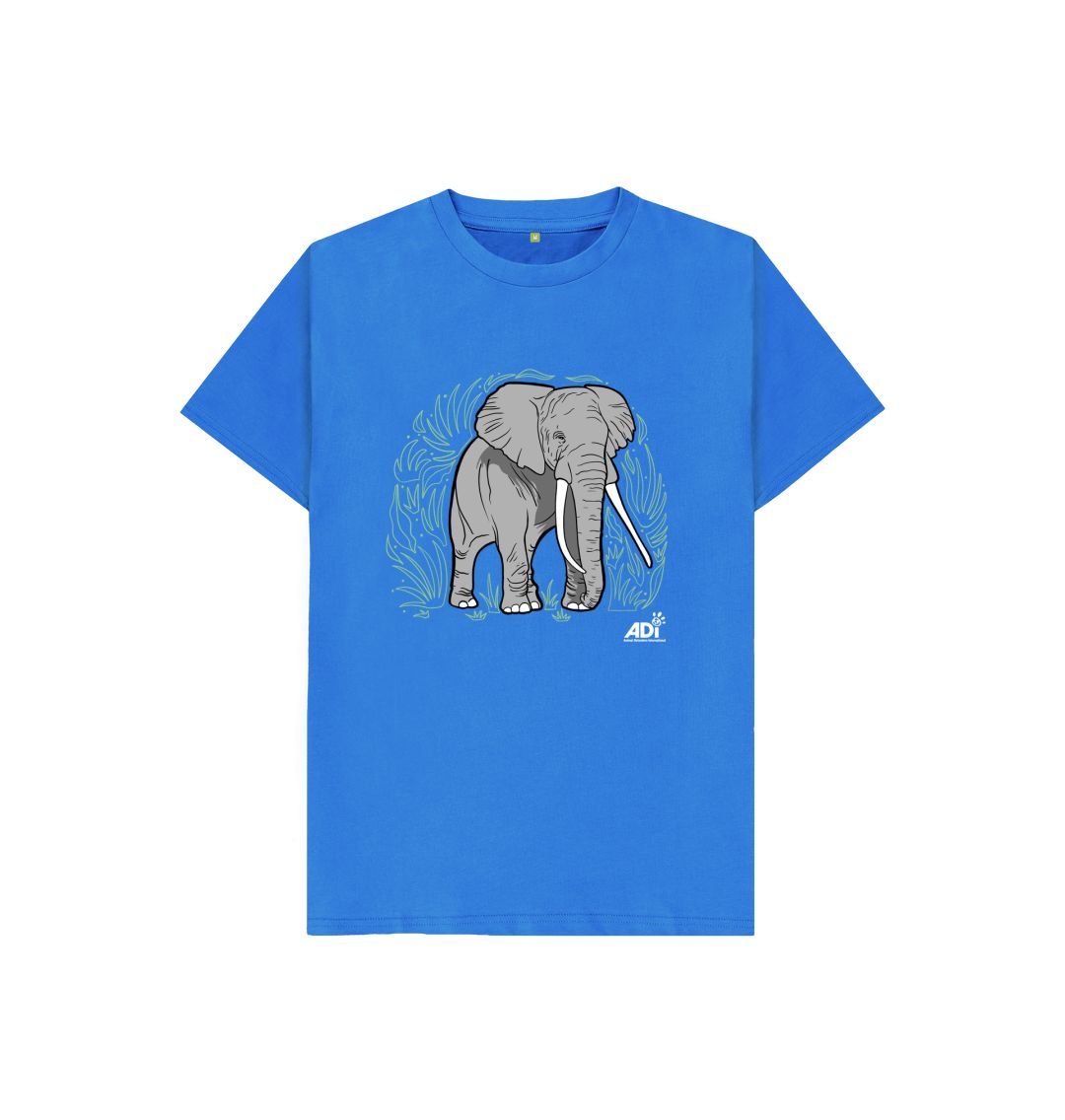 Bright Blue Elephant Kids T-shirt