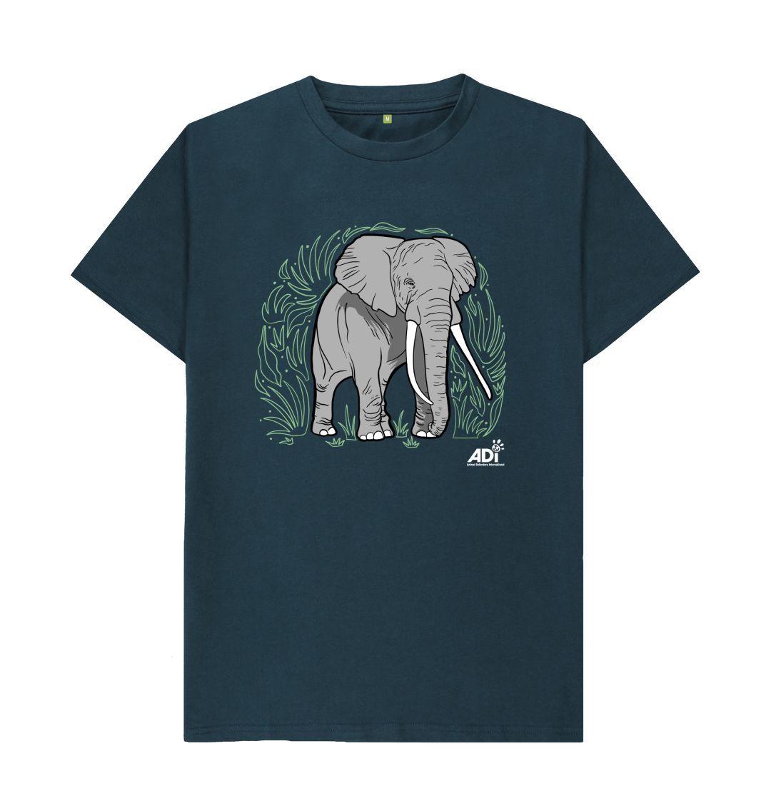 Denim Blue Elephant Men\u2019s T-shirt