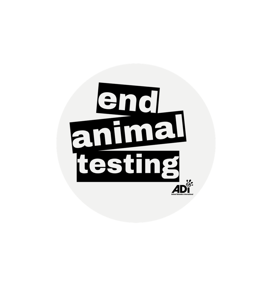 White End Animal Testing Sticker
