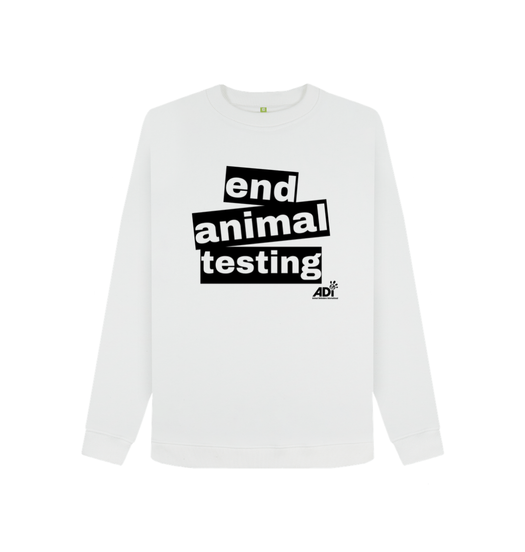 White End Animal Testing Women's Sweatshirt