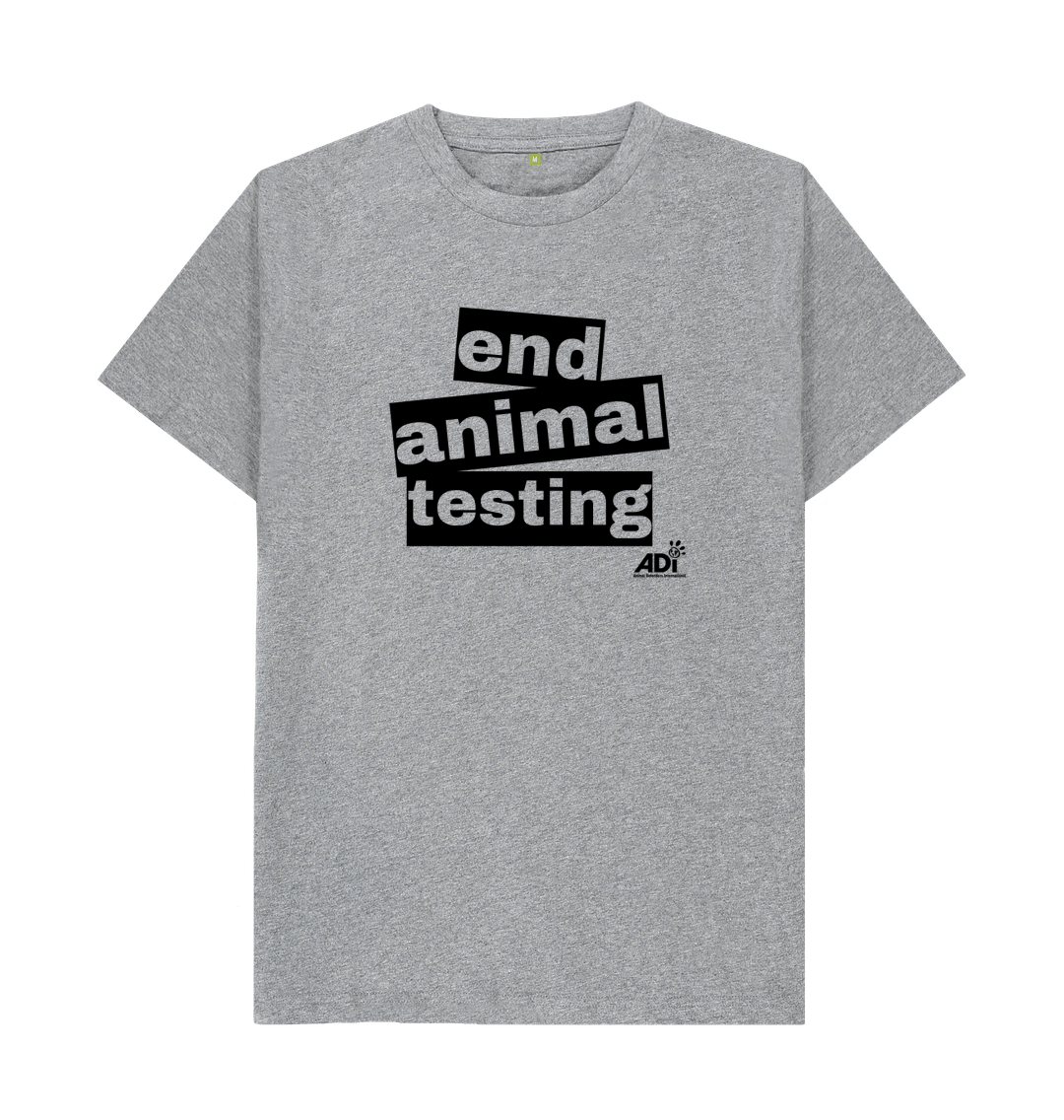 Athletic Grey End Animal Testing Men's T-Shirt