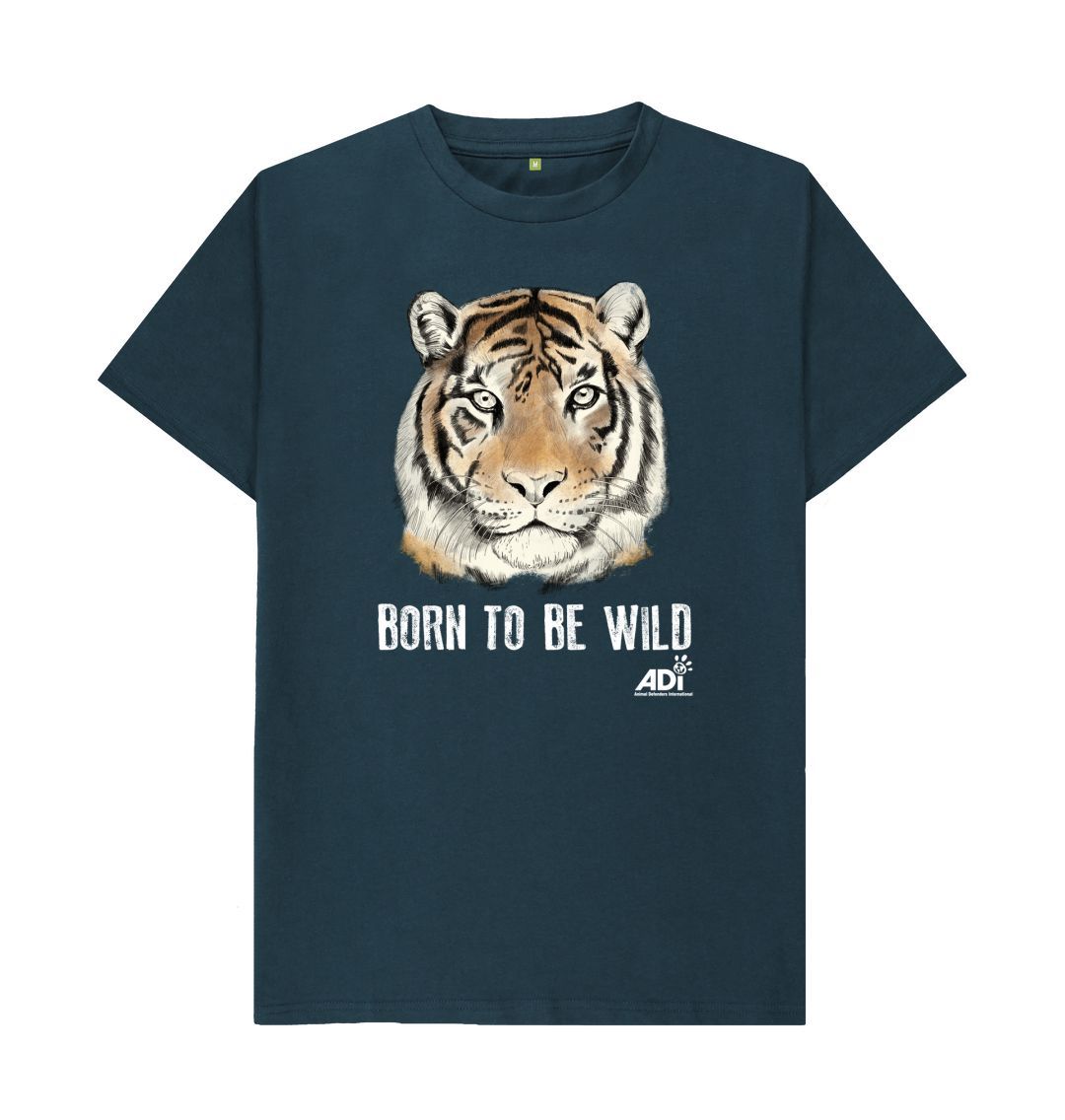 Denim Blue Born to be Wild Men\u2019s Dark T-shirt