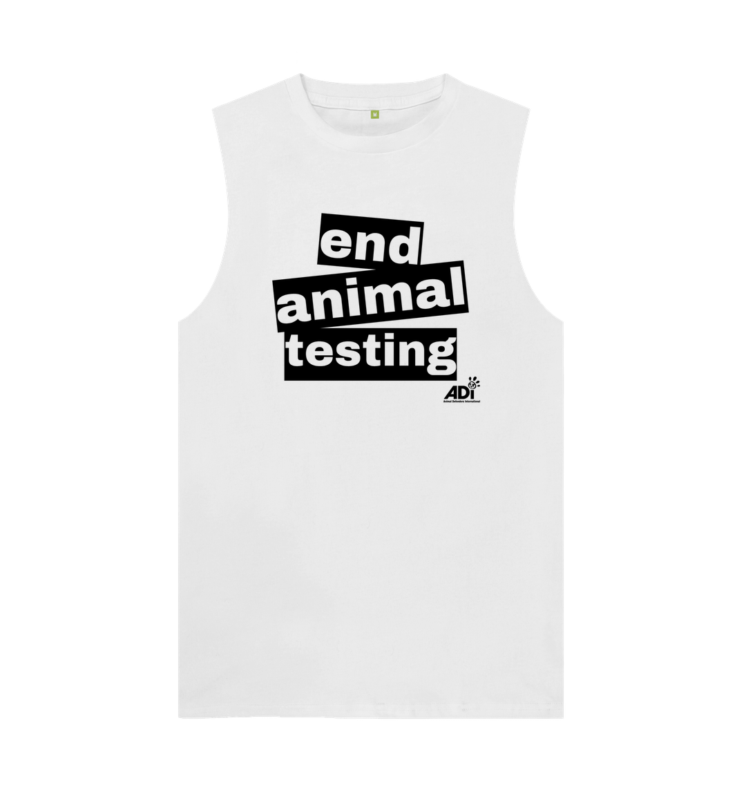 White End Animal Testing Men's Tank Top