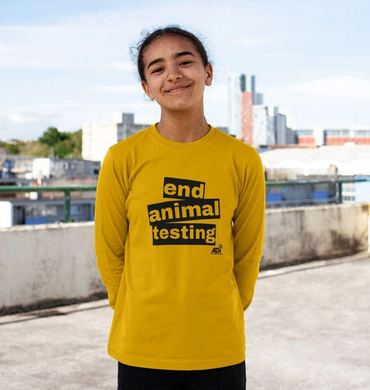 End Animal Testing Kids Long-Sleeved T-Shirt