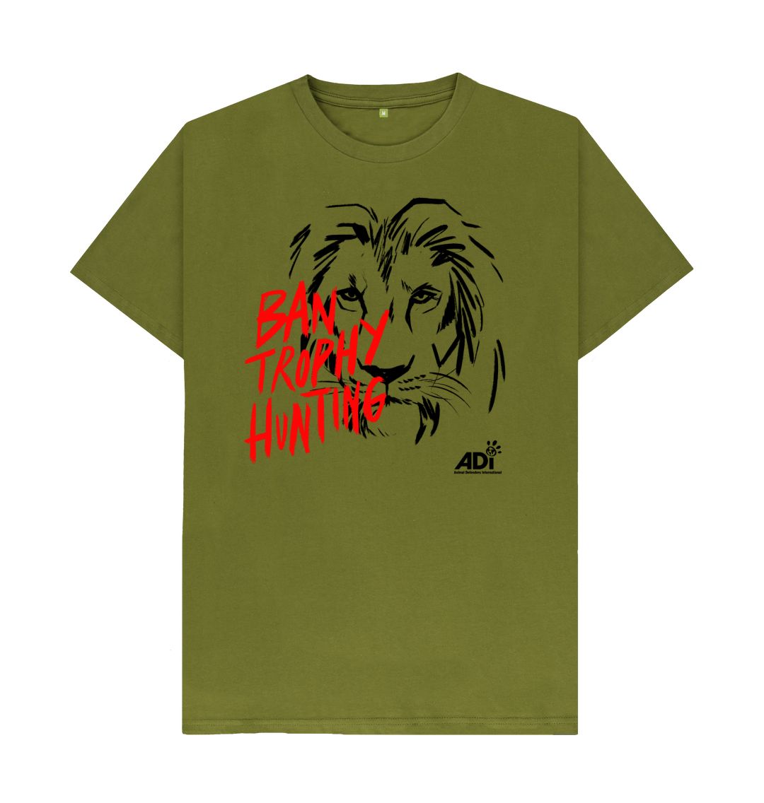 Moss Green Ban Trophy Hunting Men\u2019s T-shirt